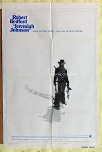 a501 JEREMIAH JOHNSON int'l style B one-sheet movie poster '72 Robert Redford
