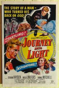 a505 JOURNEY INTO LIGHT one-sheet movie poster '51 Sterling Hayden, Lindfors