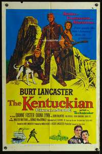 a509 KENTUCKIAN one-sheet movie poster '55 Burt Lancaster, Dianne Foster