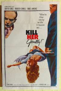 a511 KILL HER GENTLY one-sheet movie poster '58 English noir, cool image!