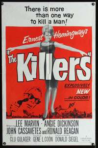 a512 KILLERS one-sheet movie poster '64 John Cassavetes, Angie Dickinson