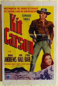 a518 KIT CARSON one-sheet movie poster R51 Jon Hall, Lynn Bari