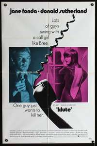a519 KLUTE one-sheet movie poster '71 Jane Fonda, Donald Sutherland