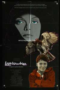 a534 LADYHAWKE 1sh '85 cool image of Michelle Pfeiffer & young Matthew Broderick!