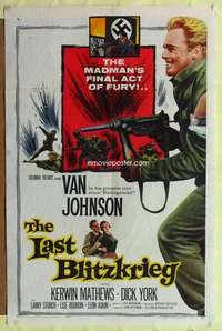 a536 LAST BLITZKRIEG one-sheet movie poster '59 Van Johnson, Matthews
