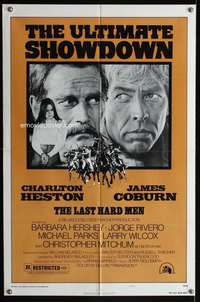a540 LAST HARD MEN style C one-sheet movie poster '76 Charlton Heston, Coburn