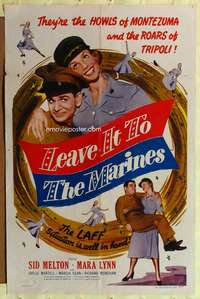 a548 LEAVE IT TO THE MARINES one-sheet movie poster '51 military comedy!