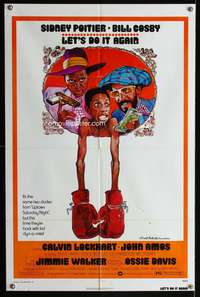 a550 LET'S DO IT AGAIN one-sheet movie poster '75 Sidney Poitier, Cosby