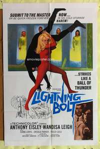 a552 LIGHTNING BOLT one-sheet movie poster '67 sexy Italian female hero!