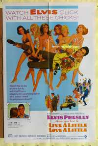 a559 LIVE A LITTLE, LOVE A LITTLE one-sheet movie poster '68 Elvis Presley