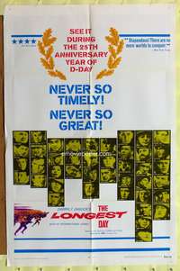 a565 LONGEST DAY one-sheet movie poster R69 John Wayne, all-star cast!