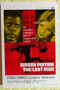 a571 LOST MAN one-sheet movie poster '69 Sidney Poitier, Joanna Shimkus