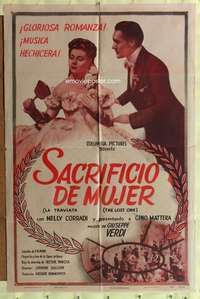 a573 LOST ONE Spanish/U.S. one-sheet movie poster '48 La Traviata, opera by Verdi!