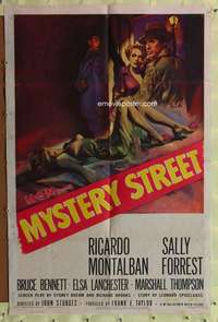a662 MYSTERY STREET one-sheet movie poster '50 John Sturges film noir!