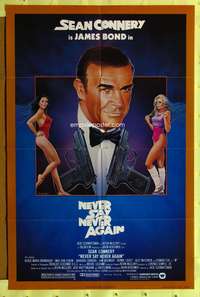 a667 NEVER SAY NEVER AGAIN 1sh movie poster '83 Sean Connery, Bond