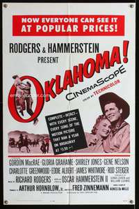 a685 OKLAHOMA one-sheet movie poster R63 Gordon MacRae, Shirley Jones