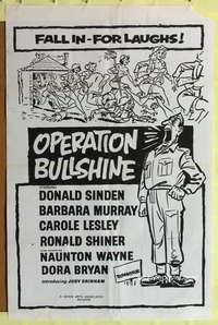 a695 OPERATION BULLSHINE one-sheet movie poster '63 English military sex!