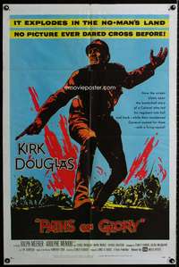 a704 PATHS OF GLORY one-sheet movie poster '58 Kubrick, Kirk Douglas