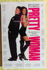 a713 PRETTY WOMAN DS one-sheet movie poster '90 Julia Roberts, Richard Gere