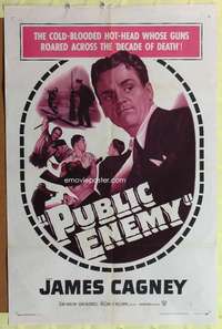 a717 PUBLIC ENEMY one-sheet movie poster R54 James Cagney, William Wellman
