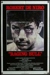 a722 RAGING BULL one-sheet movie poster '80 Robert De Niro, Martin Scorsese