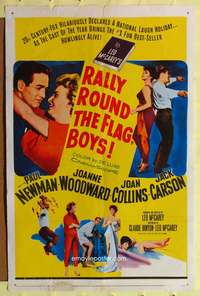 a724 RALLY ROUND THE FLAG BOYS one-sheet movie poster '59 Paul Newman