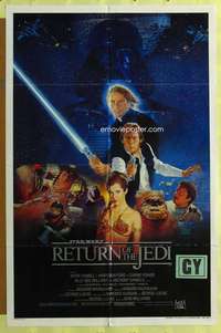 a735 RETURN OF THE JEDI int'l one-sheet movie poster '83 George Lucas