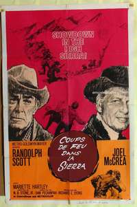 a740 RIDE THE HIGH COUNTRY one-sheet movie poster '62 Scott, McCrea