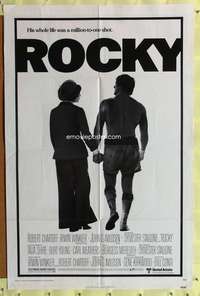 a746 ROCKY one-sheet movie poster '77 Sylvester Stallone, boxing!