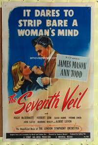 a771 SEVENTH VEIL one-sheet movie poster '46 James Mason, Ann Todd