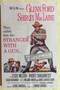 a774 SHEEPMAN one-sheet movie poster '58 Glenn Ford, Shirley MacLaine