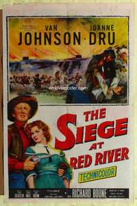 a777 SIEGE AT RED RIVER one-sheet movie poster '54 Van Johnson, Joanne Dru