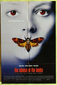 a778 SILENCE OF THE LAMBS DS style D one-sheet movie poster '90 Jodie Foster