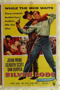 a781 SILVER LODE one-sheet movie poster '54 John Payne, Lizabeth Scott