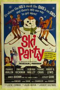 a783 SKI PARTY one-sheet movie poster '65 Frankie Avalon, Dwayne Hickman