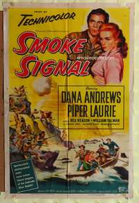 a789 SMOKE SIGNAL one-sheet movie poster '55 Dana Andrews, Piper Laurie