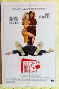 a796 SOMEBODY KILLED HER HUSBAND one-sheet movie poster '78 Farrah Fawcett