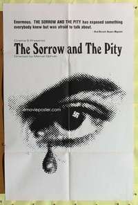 a798 SORROW & THE PITY one-sheet movie poster '71 Marcel Ophuls classic!