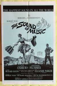 a800 SOUND OF MUSIC one-sheet movie poster R69 classic Julie Andrews!
