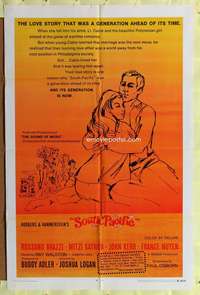 a801 SOUTH PACIFIC one-sheet movie poster R69 Rossano Brazzi, Gaynor