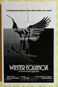 a973 WINTER EQUINOX one-sheet movie poster '80s really cool skiing image!