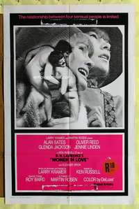 a976 WOMEN IN LOVE int'l one-sheet movie poster '70 Ken Russell, DH Lawrence