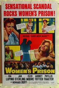 a977 WOMEN'S PRISON one-sheet movie poster '54 super sexy Cleo Moore!