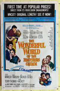 a978 WONDERFUL WORLD OF THE BROTHERS GRIMM one-sheet movie poster '62