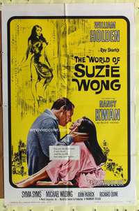 a981 WORLD OF SUZIE WONG one-sheet movie poster '60 William Holden, Kwan