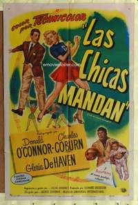 a987 YES SIR THAT'S MY BABY Spanish/U.S. one-sheet movie poster '49 football!