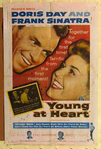 a989 YOUNG AT HEART one-sheet movie poster '55 Doris Day, Frank Sinatra