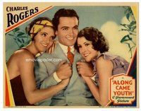 b205 ALONG CAME YOUTH #2 movie lobby card '30 Buddy Rogers w/sexy girls