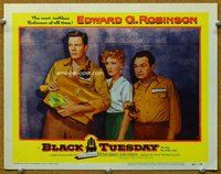 b262 BLACK TUESDAY movie lobby card #5 '55 Edward G. Robinson, Graves