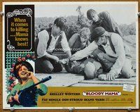 b268 BLOODY MAMA movie lobby card #5 '70 AIP, crazy Shelley Winters!